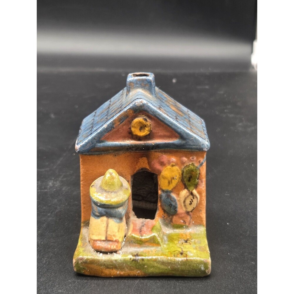 Vintage Incense Smoke House Ceramic Sleeping Man